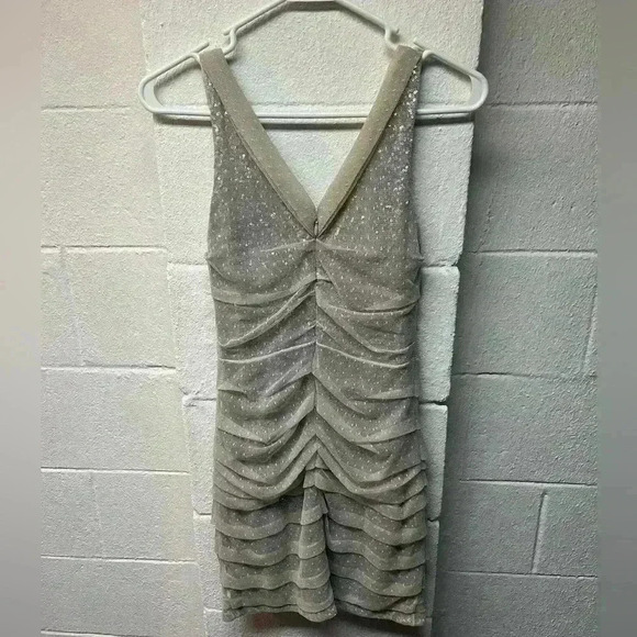 Express formal tan/sparkle dress - Picture 4 of 4